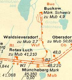 Ausschnitt 'Betriebsstreckenplan des Reichsbahndirektionsbezirks Berlin' 1987