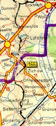 Karte Kreisbahn Schönermark - Damme