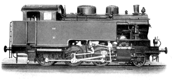 1C-Heißdampf-Tenderlokomotive 1925 von der AEG geliefert