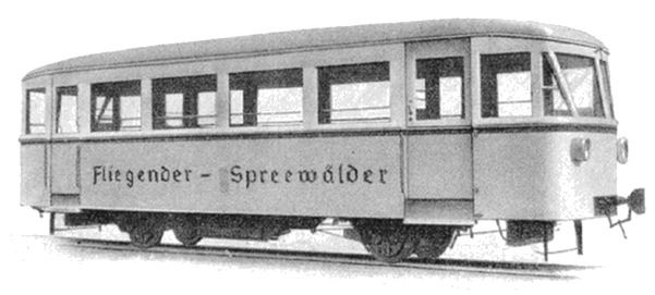 Triebwagen der Spreewaldbahn-AG.